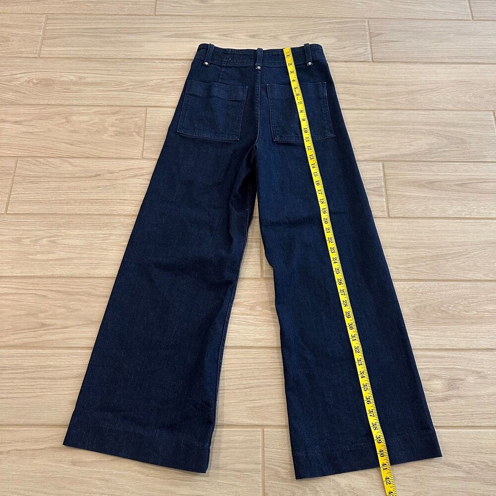 Zara ZW Collection High Waist Wide Leg Jeans Size 4 - Picture 4 of 7